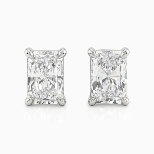 Radiant Lab Grown Diamond Stud Earring