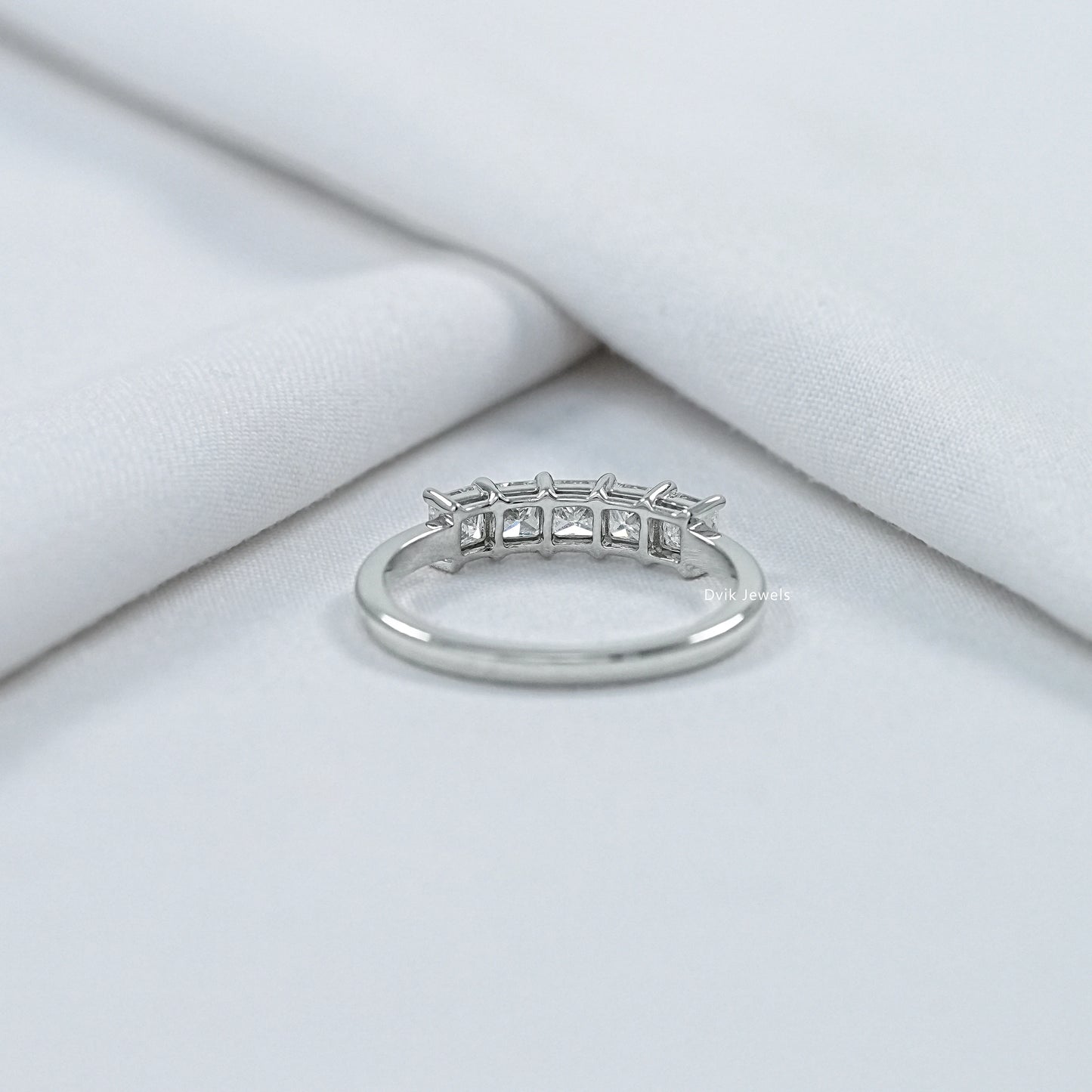 Princess Cut Five Stone Lab Diamond Ring