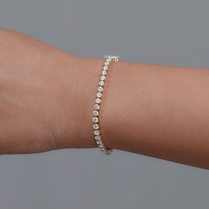 Round Cut Lab Grown Diamond Tennis Bracelet