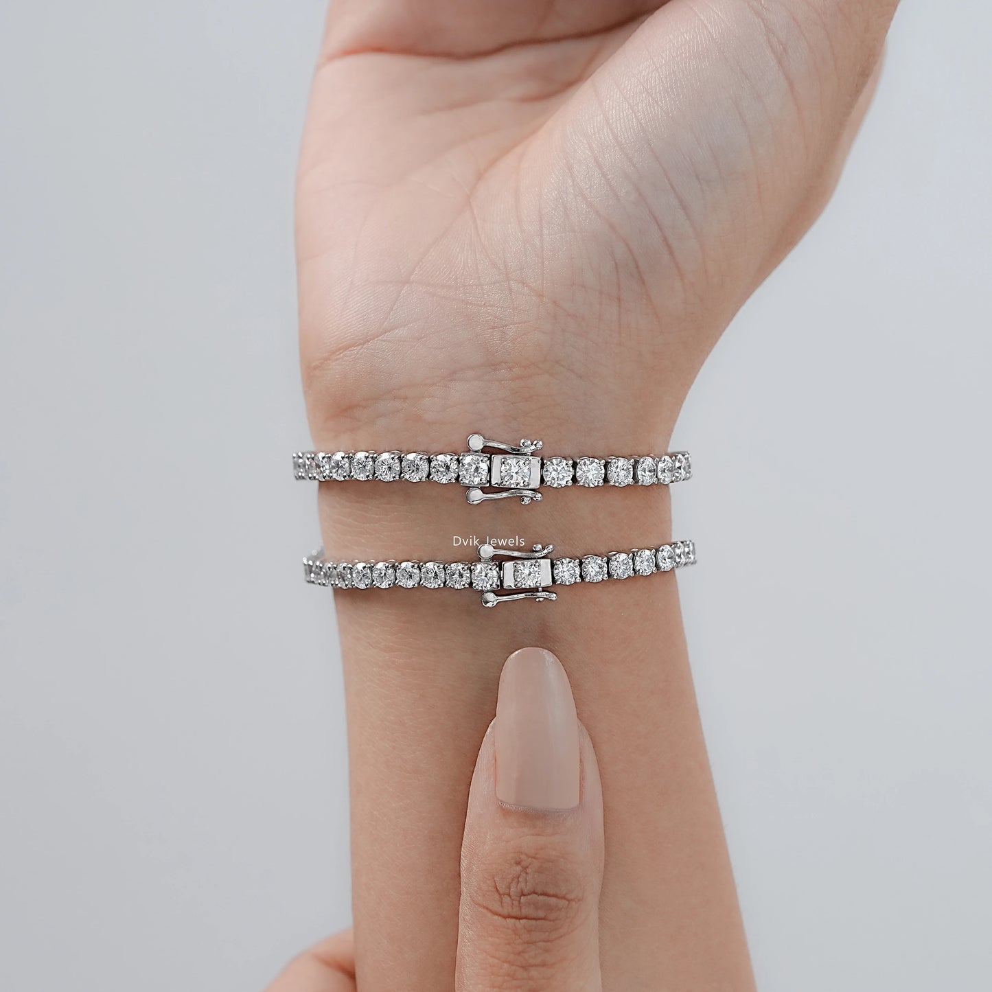 Brilliant Cut Round Lab Diamond Tennis Bracelet