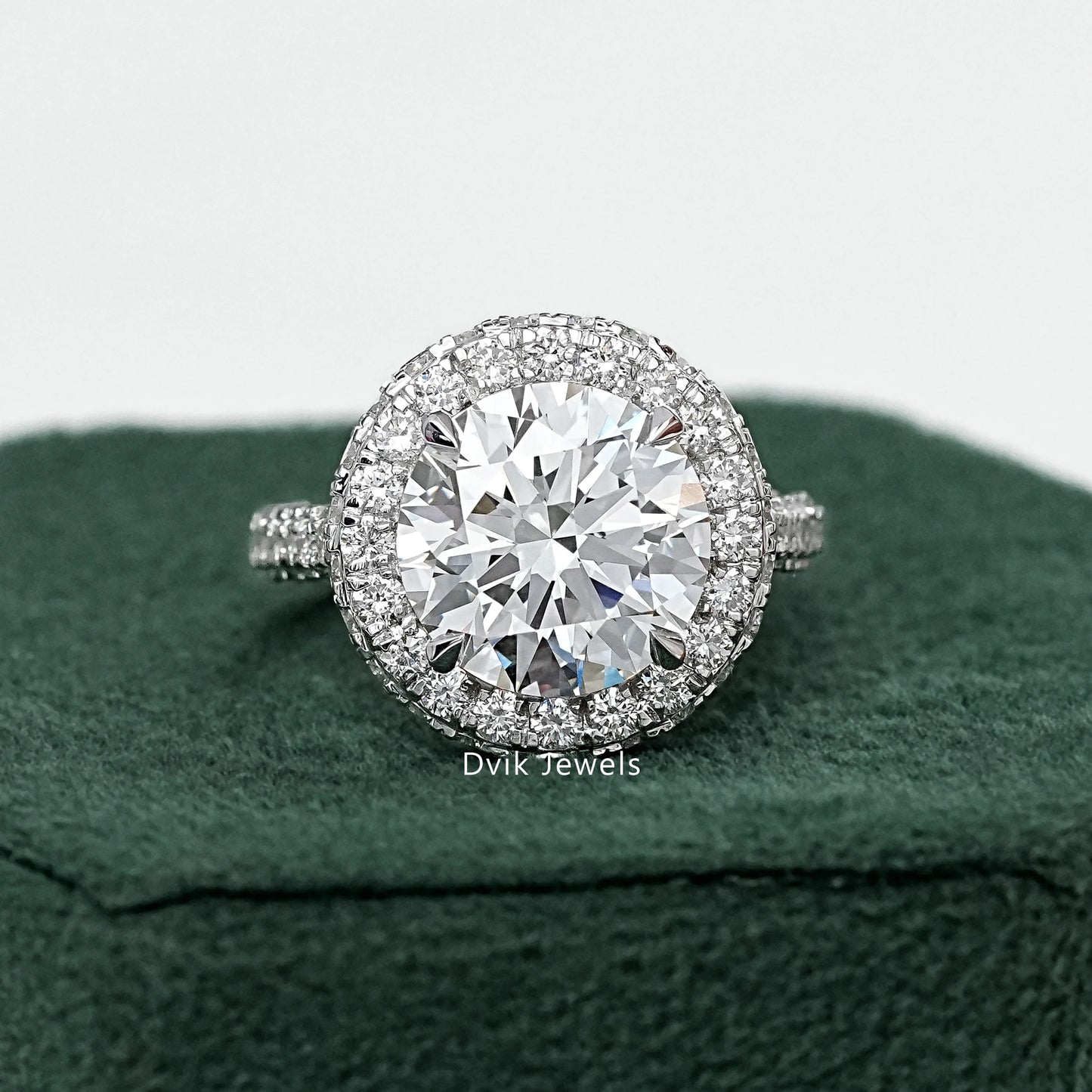 Halo Round Cut Lab Grown Diamond Engagement Ring