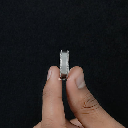 Round Cut Diamond Eternity Men's Band
