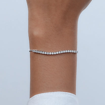 Round Cut Lab Diamond Bar Bracelet