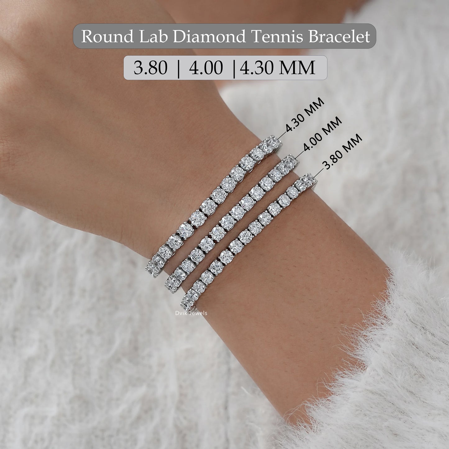 Round Cut Diamond Tennis Bracelet For Her