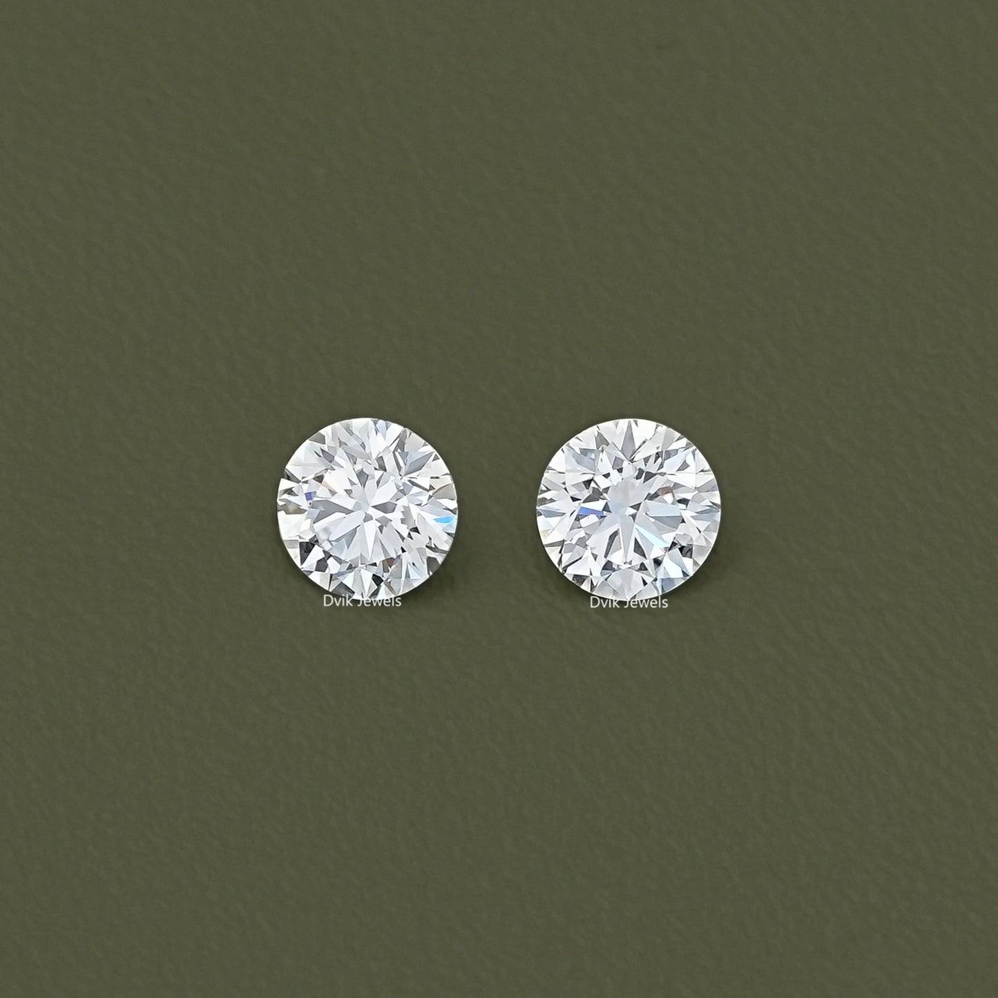 Round Cut Lab Diamond Matching Pair