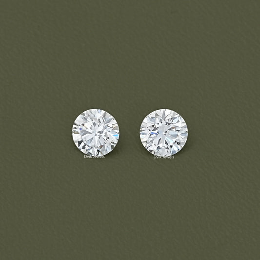 Round Cut Lab Diamond Matching Pair