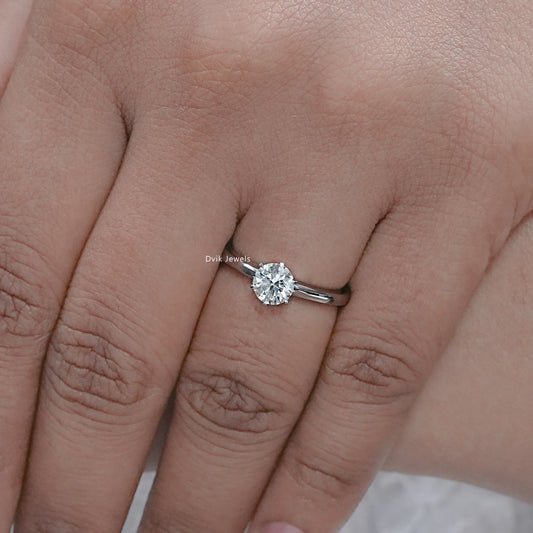 Round Diamond Solitaire Promise Ring