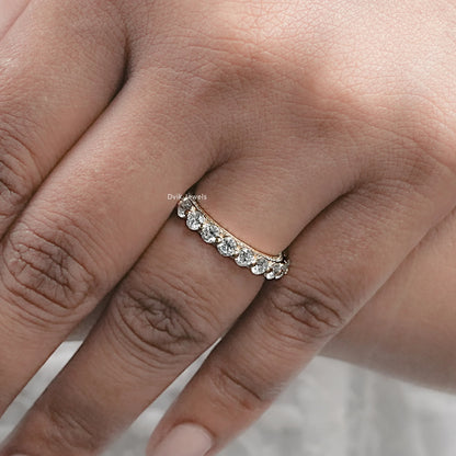 Round Cut Lab Grown Diamond Eternity Wedding Band