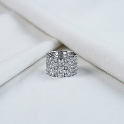 Round Cut Lab Diamond Pave Wedding Band