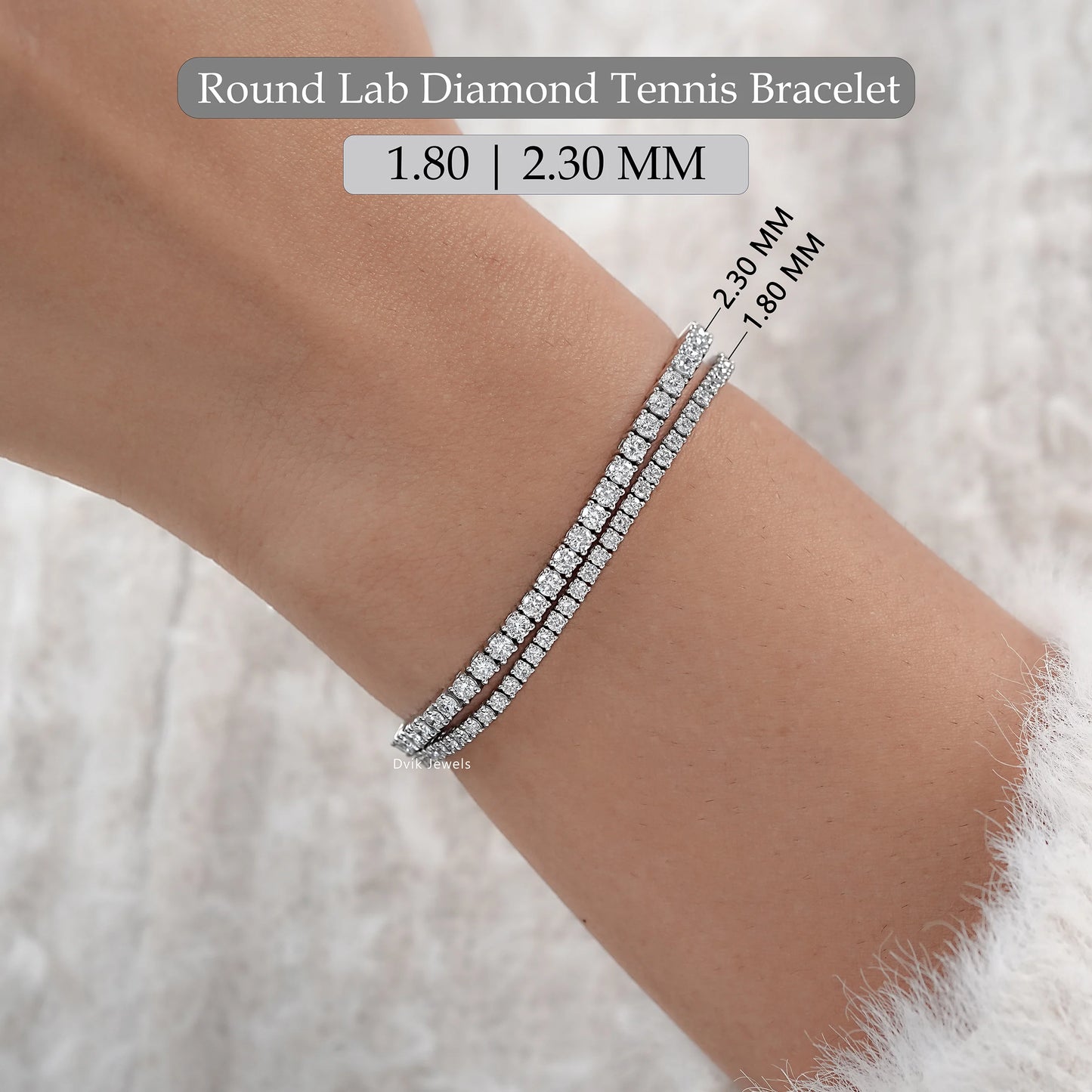 Round Cut Lab Grown Diamond Bracelet