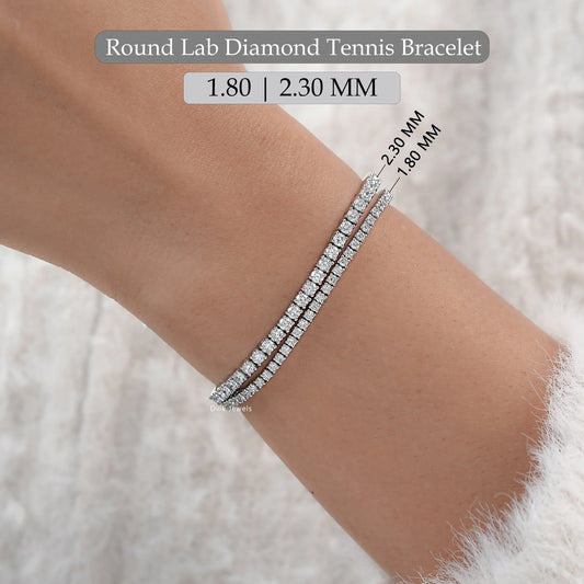 Round Cut Lab Grown Diamond Bracelet