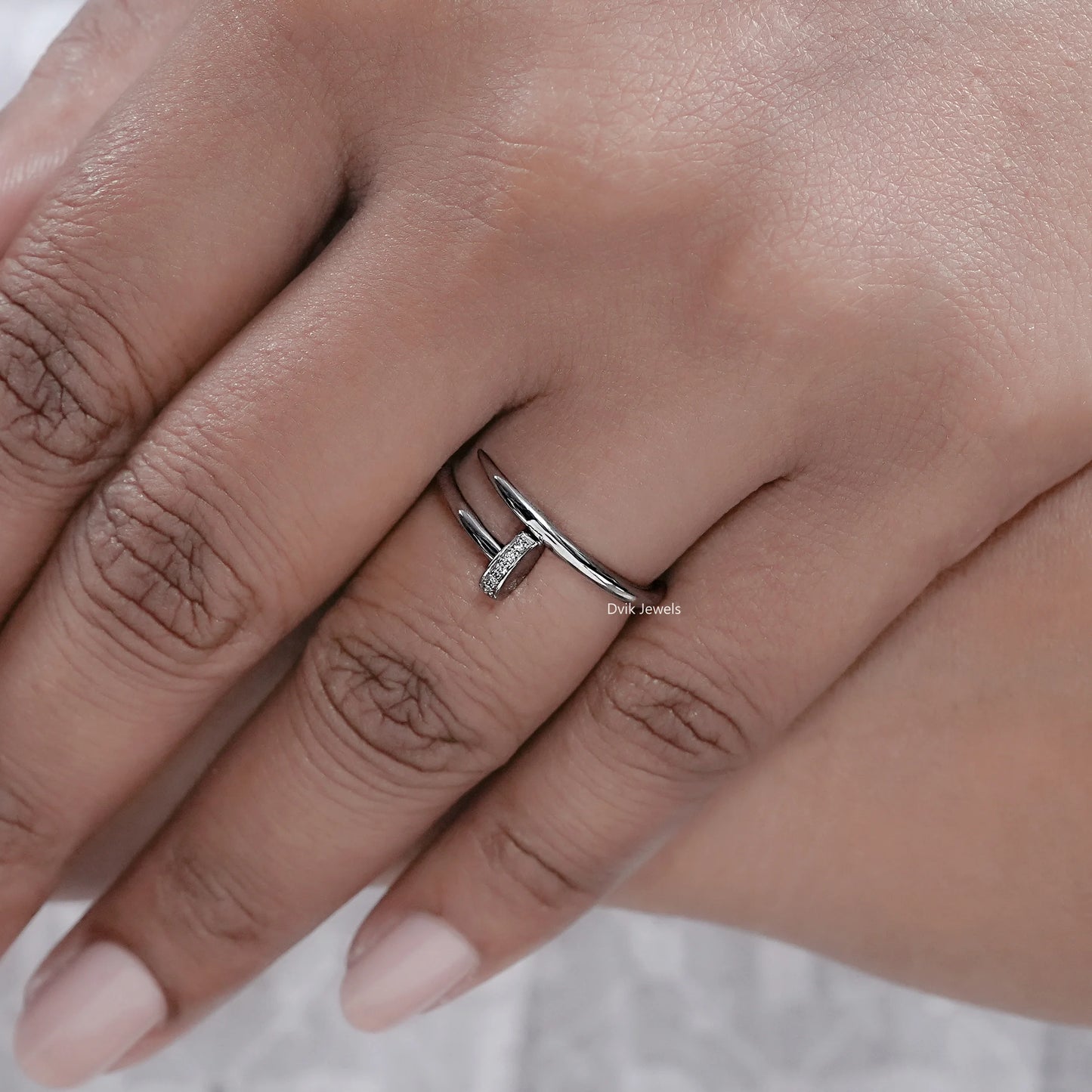 Round Cut Lab Grown Diamond Cartier Ring