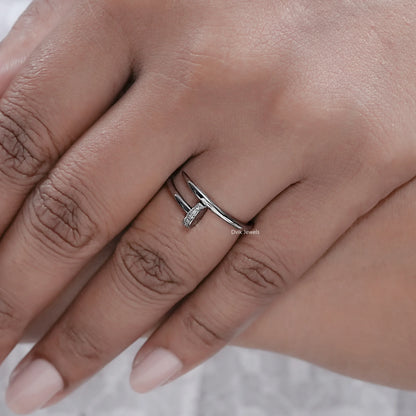 Round Cut Lab Grown Diamond Cartier Ring