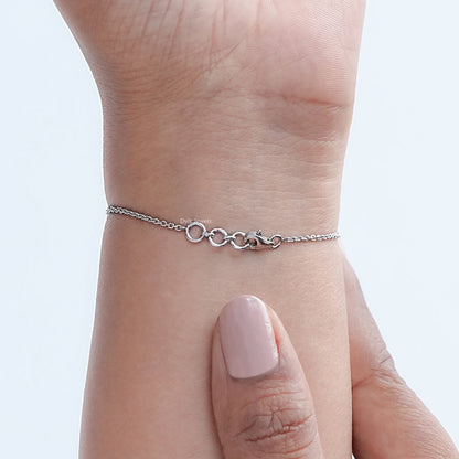 Round Lab Grown Diamond Chain Bracelet