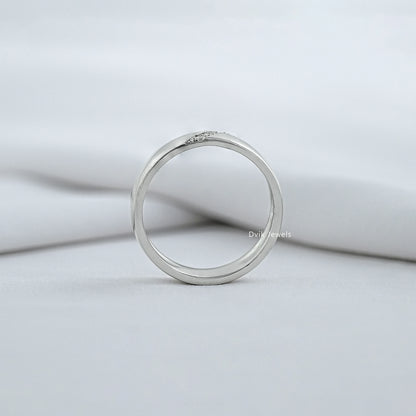 Round Cut Lab Diamond Men's Band