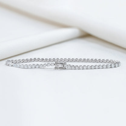 Round Lab Grown Diamond Tennis Bracelet