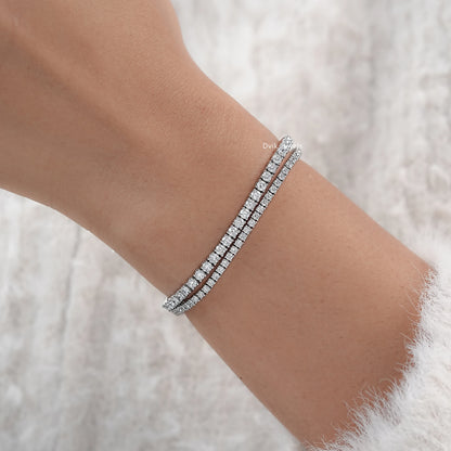 Round Cut Lab Grown Diamond Bracelet