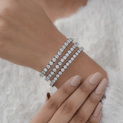 Round Cut Diamond Tennis Bracelet For Her