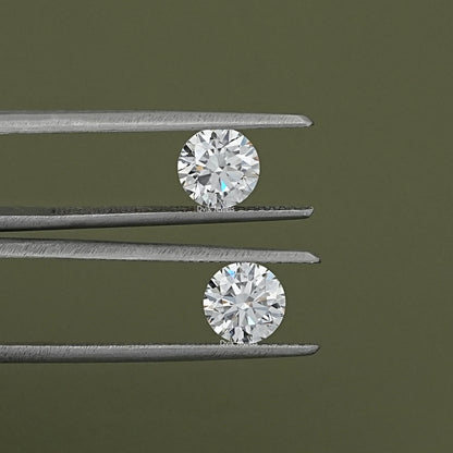 Round Cut Lab Diamond Matching Pair