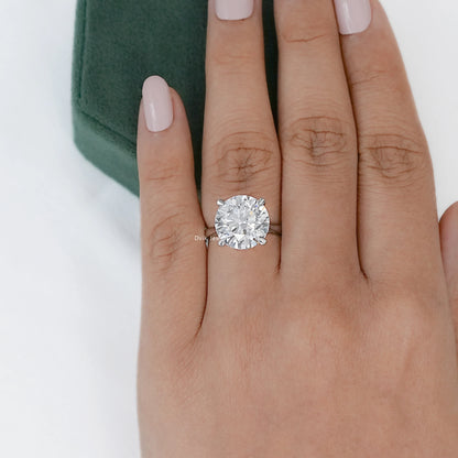7 CT Round Cut Lab Diamond Solitaire Ring