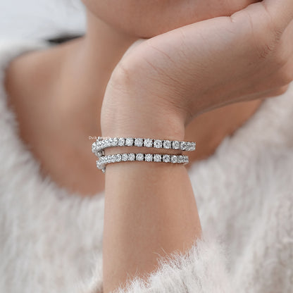 Brilliant Cut Round Lab Diamond Tennis Bracelet