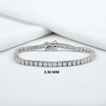 Brilliant Lab Grown Round Diamond Tennis Bracelet