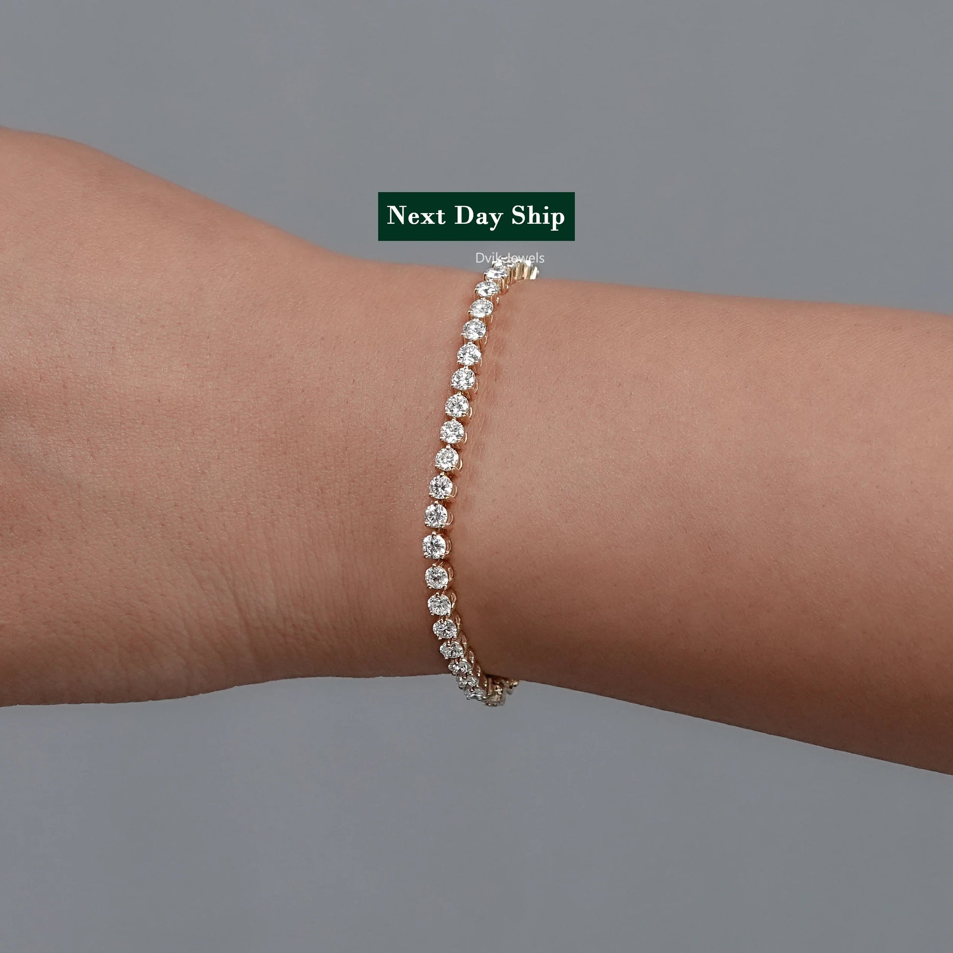 Lab Grown Diamond Round Tennis Bracelet Bracelet