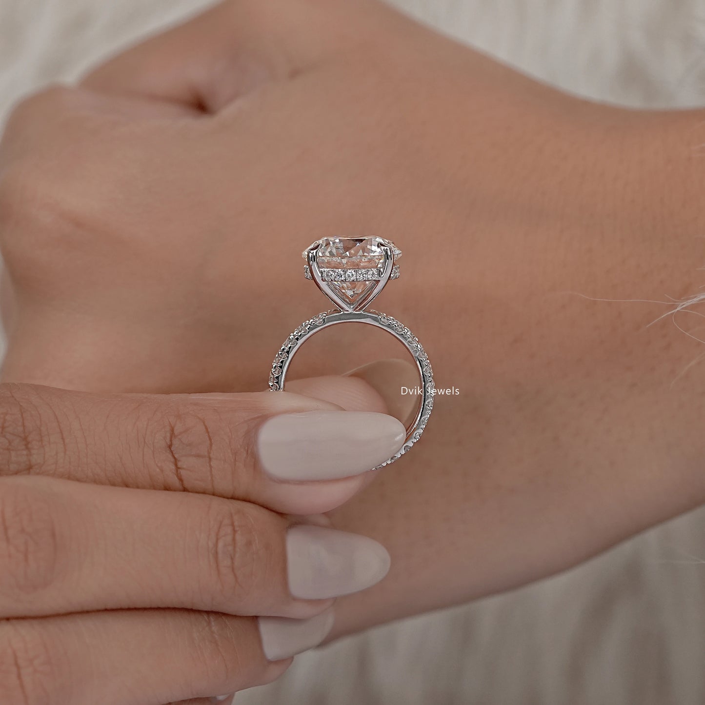Round Cut Diamond Bridal Wedding Ring Set