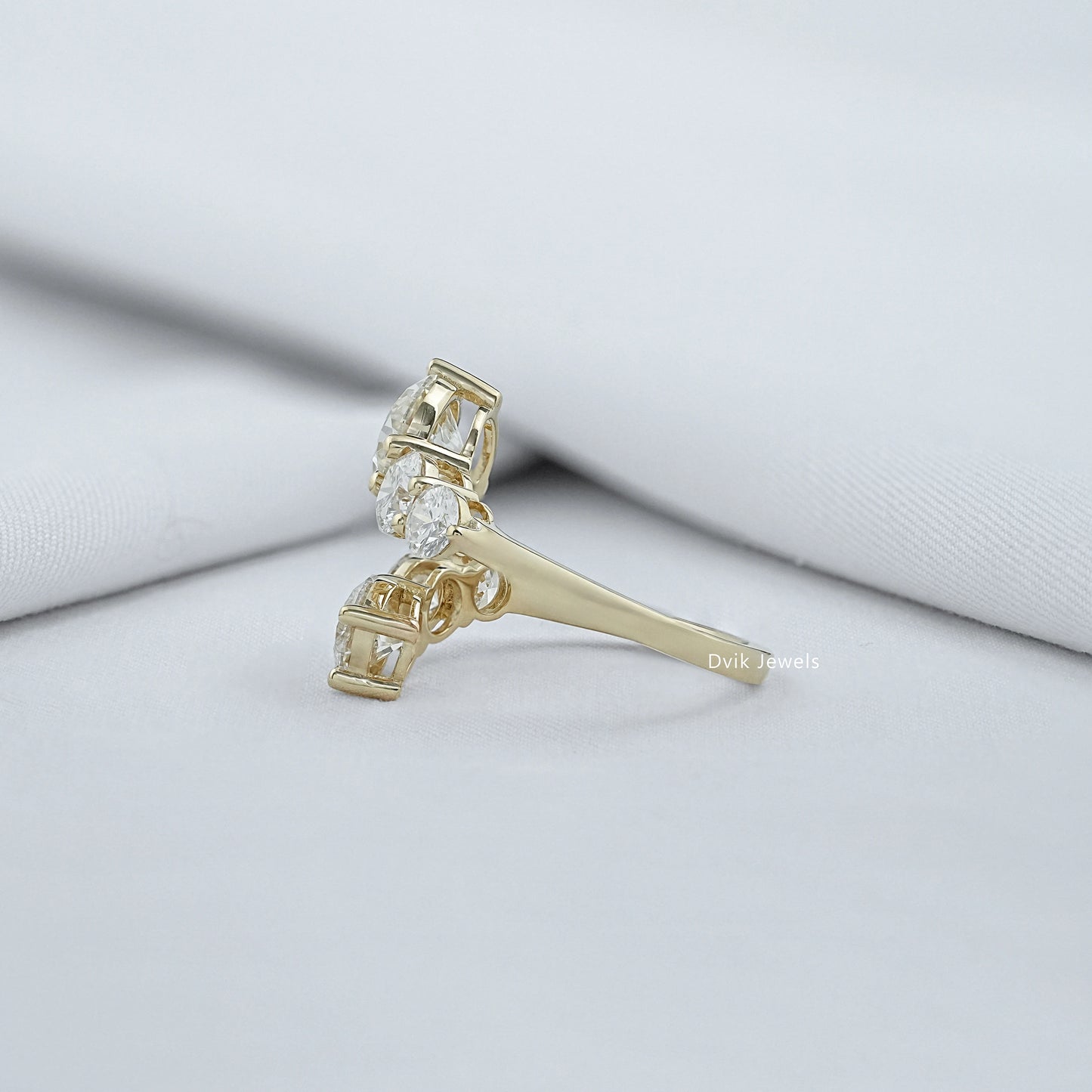 Round Cut Lab Diamond Open Wrap Ring