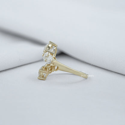 Round Cut Lab Diamond Open Wrap Ring