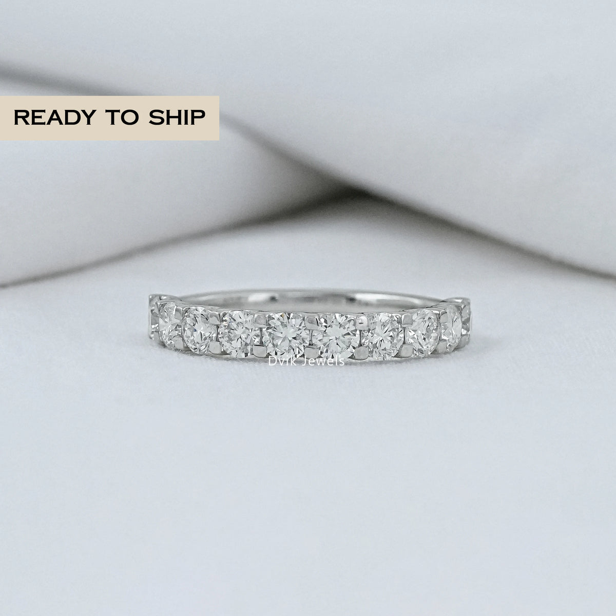Lab Grown Diamond Half Eternity Wedding Band