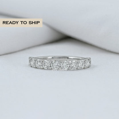 Lab Grown Diamond Half Eternity Wedding Band