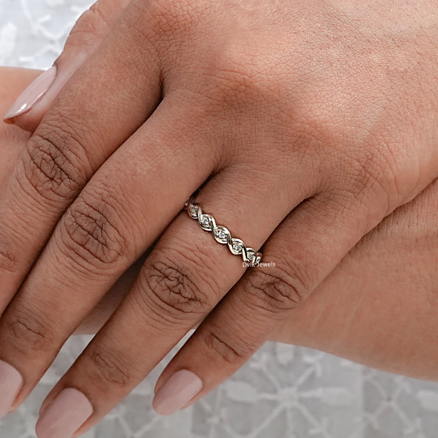 Infinity Round Diamond Eternity Band