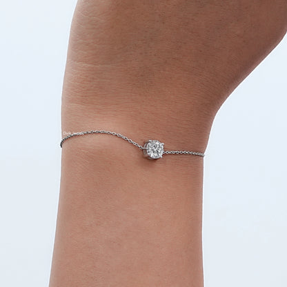 Lab Diamond Round Cut Solitaire Bracelet