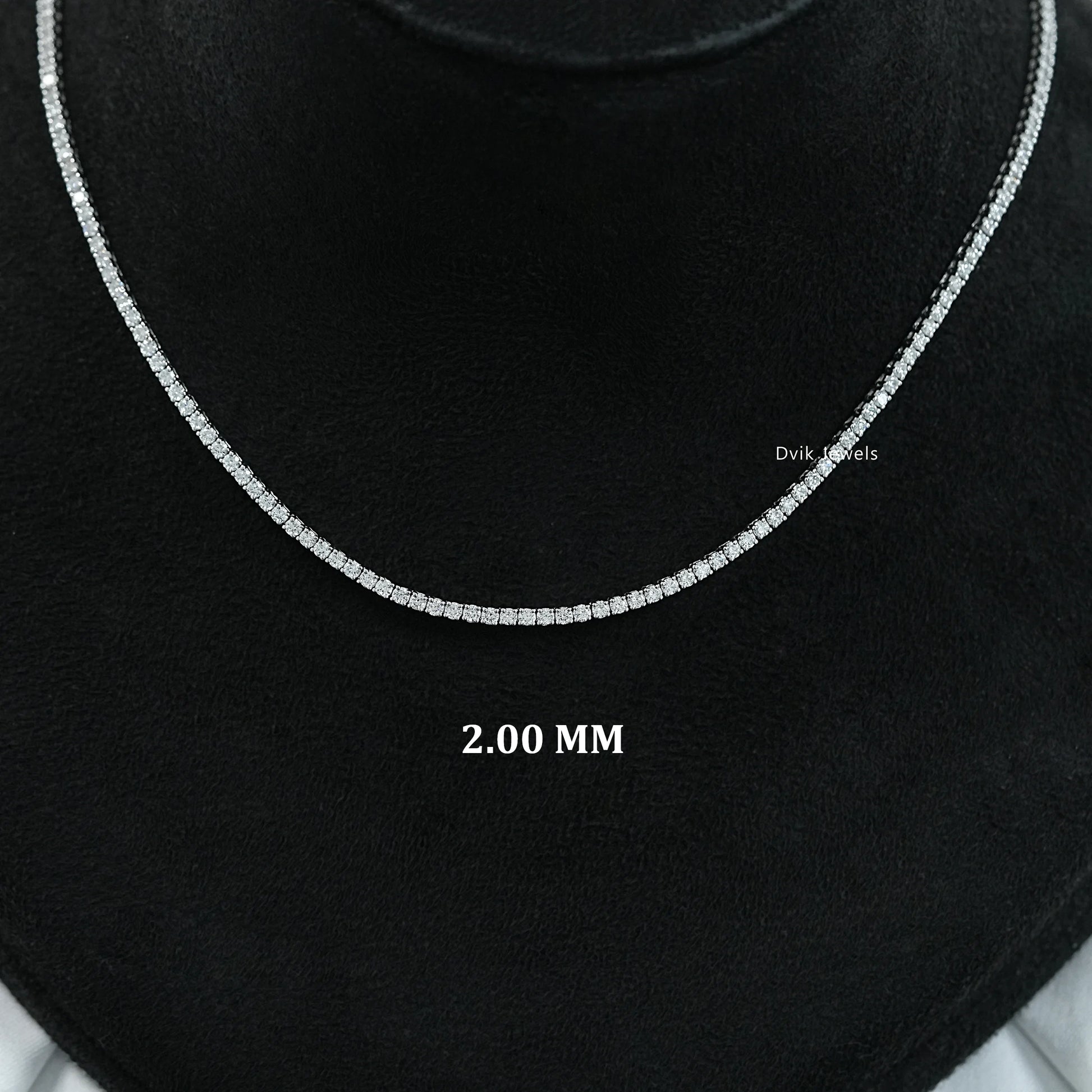 Stunning Round Lab Diamond Tennis Necklace Necklace