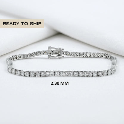 Brilliant Lab Grown Round Diamond Tennis Bracelet
