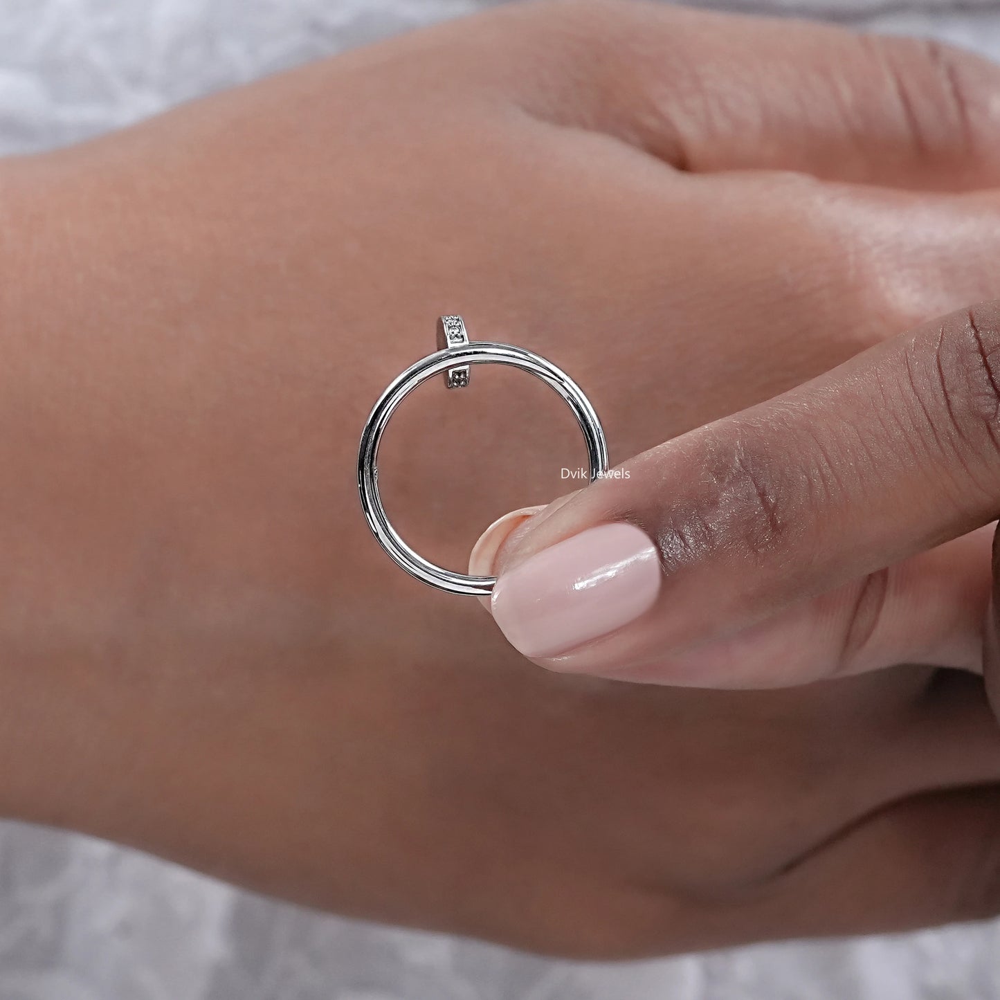 Round Cut Lab Grown Diamond Cartier Ring