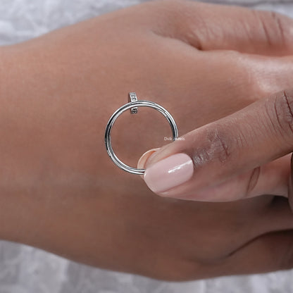 Round Cut Lab Grown Diamond Cartier Ring