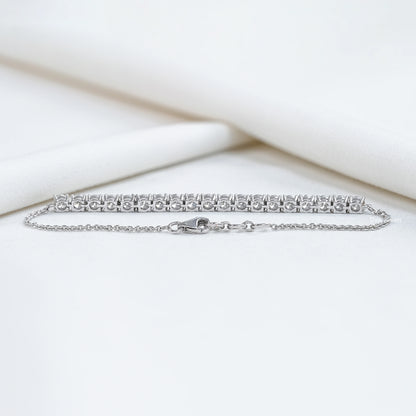 Round Lab Grown Diamond Chain Bracelet