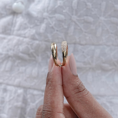 Round Lab Diamond Double Domed Ring
