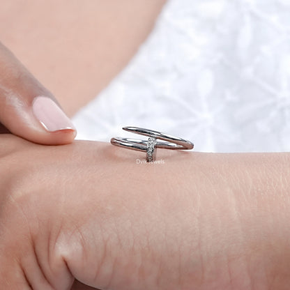 Round Cut Lab Grown Diamond Cartier Ring