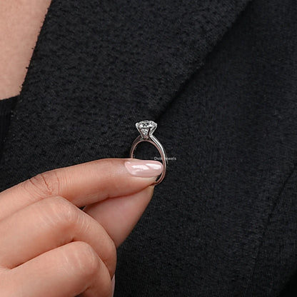 Round Lab Diamond Solitaire Ring Ring