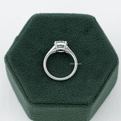 Round Lab Diamond Split Shank Engagement Ring