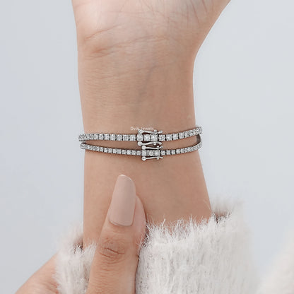 Round Cut Lab Grown Diamond Bracelet