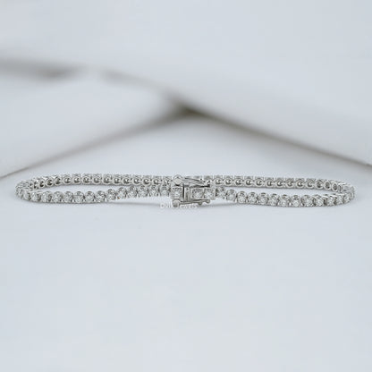 Round Cut Lab Grown Diamond Tennis Bracelet