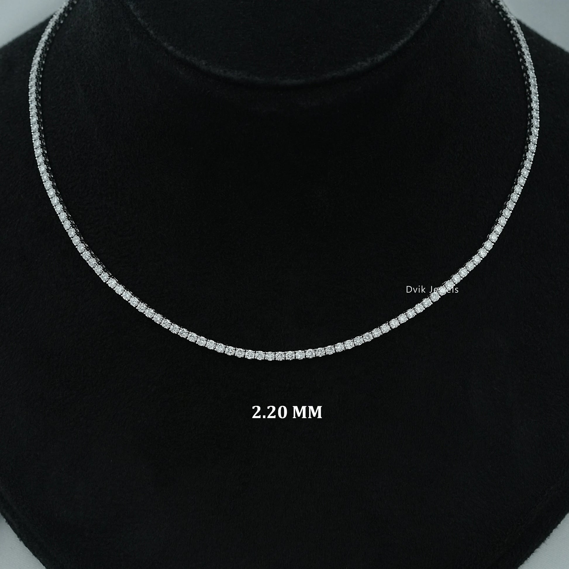 Slim Round Cut Lab Diamond Tennis Necklace Necklace