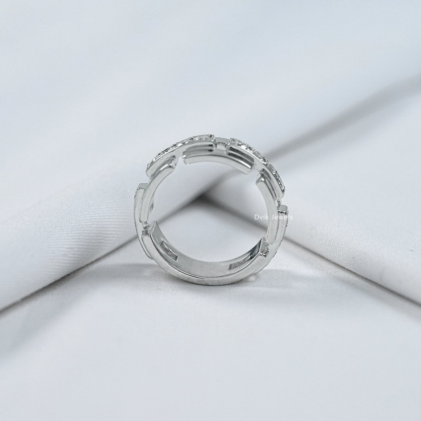 Modern Channel Set Lab Diamond Band Ring