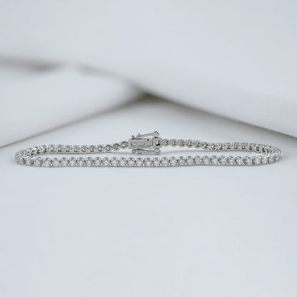 Round Cut Lab Grown Diamond Tennis Bracelet
