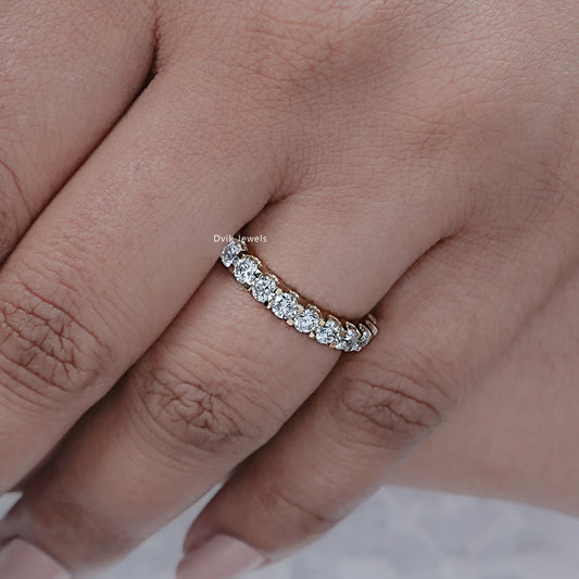 Round Cut Lab Diamond Full Eternity Band