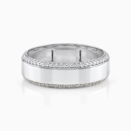 Round Cut Diamond Eternity Men's Band Band